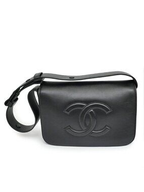 Chanel Timeless CC Messenger Bag Black Lambskin